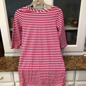 Vineyard Vines Girls pink/white stripe dress size 14